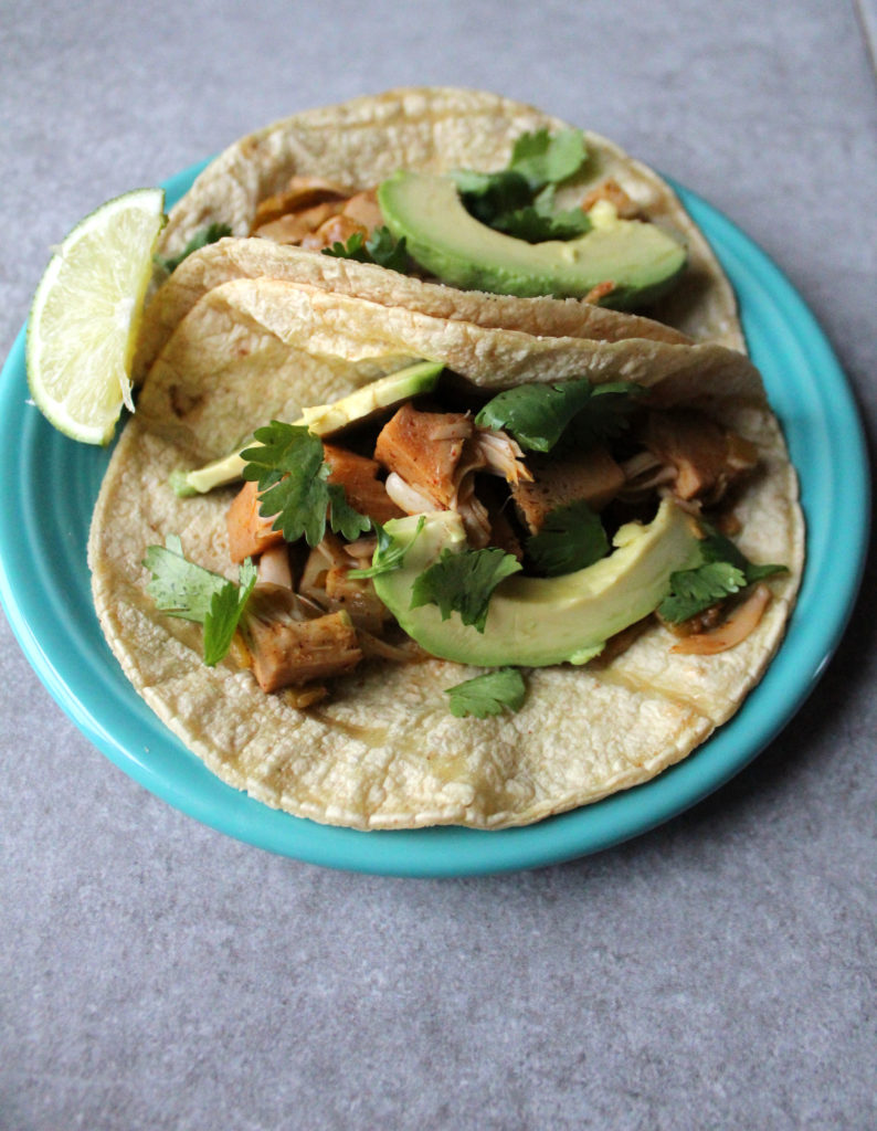 Green Chili Pulled Jackfruit Tacos