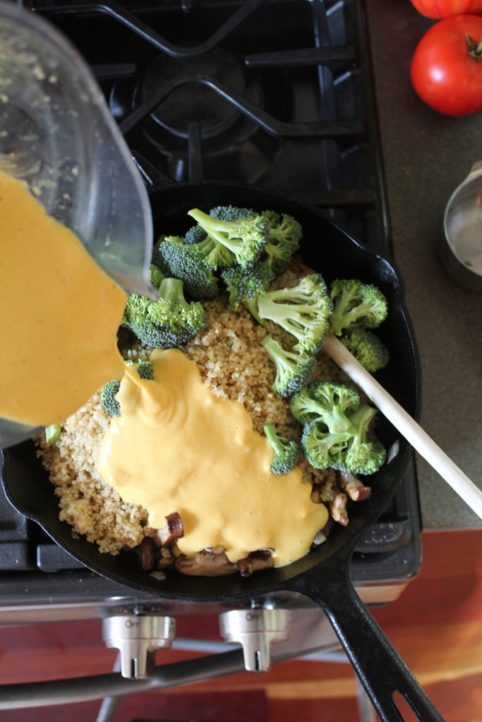 Vegan Cheesy Broccoli Quinoa Casserole